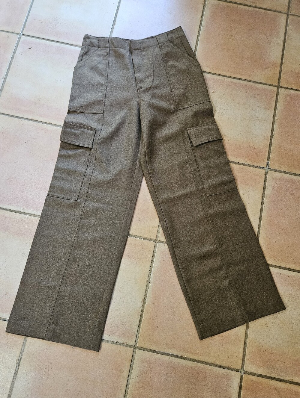 Adriano Goldschmied EmRata Amia Wool Wide Leg Cargo Pants - Picture 12 of 15